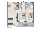 Grundriss - Betreutes Wohnen im Zentrum – helle 3-Zimmer-Wohnung mit Balkon