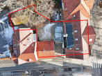 Luftaufnahme - Zentrales Wohn- und Geschäftshaus mit zwei großzügigen Terrassen